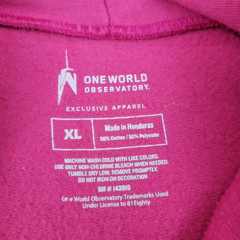 One World Observatory Hoodie Mens‎ XL Full Zip Sweatshirt Embroidered NYC - Picture 4 of 8